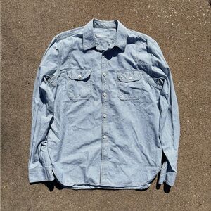 Gap 100% cotton light blue button up shirt